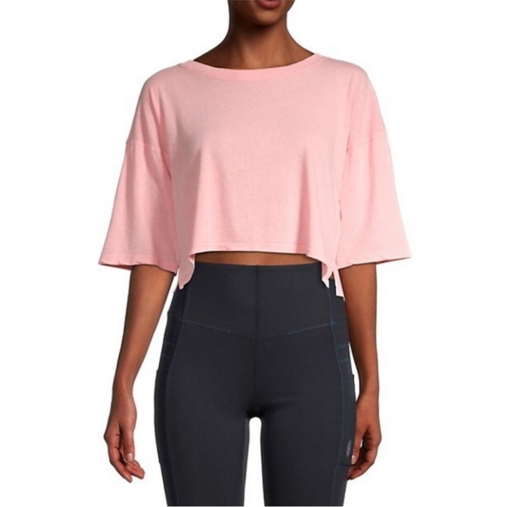 Free People Happy to See You Tee Papaya Orange Pink Size M